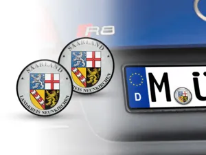 Aufkleber TUV Landkreis Neunkirchen Nummernschild plakette